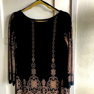 🤎 Bohemian Black and Beige Dress 🤎
